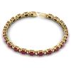 Image 3 : 15 ctw Ruby & VS/SI Diamond Certified Eternity Bracelet 10k Yellow Gold - REF-122M8G