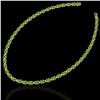 Image 2 : 46.5 ctw Peridot & VS/SI Diamond Eternity Necklace 10k Yellow Gold - REF-275R3K