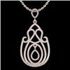 Image 2 : 2 ctw Micro Pave Designer VS/SI Diamond Necklace 14k Rose Gold - REF-170N9F