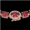 Image 1 : 66 ctw Pink Tourmaline & VS/SI Diamond Micro Necklace 14k Rose Gold - REF-651F6M