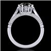 Image 3 : 2.2 ctw Fancy Black Diamond Engagment Art Deco Ring 18k White Gold - REF-141G8W
