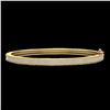 Image 1 : 1.50 ctw Micro Pave Diamond Bangel Bracelet 14k Yellow Gold - REF-176W2H