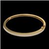 Image 2 : 1.50 ctw Micro Pave Diamond Bangel Bracelet 14k Yellow Gold - REF-176W2H
