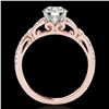 Image 2 : 1.35 ctw Certified Diamond Solitaire Ring 10k Rose Gold - REF-190A9N