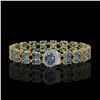 Image 1 : 17.78 ctw London Topaz & Diamond Bracelet 14K Yellow Gold - REF-209K3Y