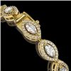 Image 3 : 6.91 ctw Marquise Cut Diamond Micro Pave Bracelet 18K Yellow Gold - REF-599M6G