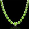 Image 2 : 148 ctw Peridot & VS/SI Diamond Halo Micro Necklace 14k White Gold - REF-890G9W