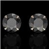 Image 1 : 4 ctw Black Diamond Designer Earrings 14k Rose Gold - REF-125H5R