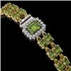 Image 2 : 16.97 ctw Tourmaline & Diamond Bracelet 14K Yellow Gold - REF-236H4R