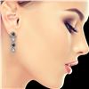 Image 3 : 3.84 ctw Black & Diamond Micro Pave Earrings 18K White Gold - REF-259W2H