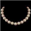 Image 1 : 91.75 ctw Certified Opal & Diamond Victorian Necklace 14K Rose Gold - REF-3090W4H