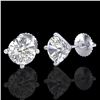 Image 2 : 2 ctw VS/SI Diamond Solitaire Art Deco Stud Earrings 18k White Gold - REF-483H5R
