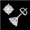 Image 3 : 2 ctw VS/SI Diamond Solitaire Art Deco Stud Earrings 18k White Gold - REF-483H5R