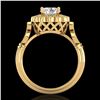 Image 1 : 1.2 ctw VS/SI Diamond Solitaire Art Deco Ring 18k Yellow Gold - REF-345N2F