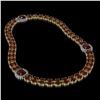 Image 2 : 33.54 ctw Garnet & Diamond Necklace 14K Yellow Gold - REF-527W3H