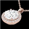 Image 1 : 1.75 ctw VS/SI Diamond Certified Micro Pave Necklace 14k Rose Gold - REF-511H4R