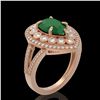 Image 2 : 5.12 ctw Certified Emerald & Diamond Victorian Ring 14K Rose Gold - REF-178N2F