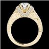 Image 2 : 1.75 ctw Certified Diamond Solitaire Antique Ring 10k Yellow Gold - REF-259X3A