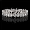 Image 2 : 17.55 ctw Marquise Cut Diamond Micro Pave Bracelet 18K White Gold - REF-2397M3G