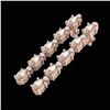 Image 1 : 12.47 ctw Morganite & VS/SI Certified Diamond Earrings 10k Rose Gold - REF-172G8W