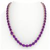 Image 3 : 45.25 ctw Amethyst & VS/SI Diamond Micro Pave Necklace 14k Rose Gold - REF-263G6W