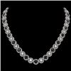 Image 1 : 32.10 ctw Black & Diamond Micro Pave Necklace 18K White Gold - REF-2386R4K