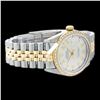 Image 2 : Rolex Ladies Two Tone 14K Gold/ss, Diamond Dial & Diamond Bezel, Sapphire Crystal