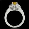 Image 2 : 1.9 ctw Certified SI/I Fancy Intense Yellow Diamond Ring 10k White Gold - REF-216G8W