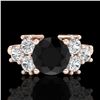 Image 2 : 1.51 ctw Fancy Black Diamond Engagment Art Deco Ring 18k Rose Gold - REF-127Y3X