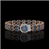 Image 1 : 17.87 ctw London Topaz & Diamond Bracelet 14K Rose Gold - REF-178R2K