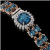 Image 2 : 17.87 ctw London Topaz & Diamond Bracelet 14K Rose Gold - REF-178R2K