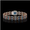 Image 3 : 17.87 ctw London Topaz & Diamond Bracelet 14K Rose Gold - REF-178R2K