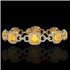 Image 1 : 30 ctw Citrine & Micro VS/SI Diamond Certified Bracelet 14k Yellow Gold - REF-368Y9X