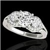 Image 1 : 1.45 ctw Certified Diamond 3 Stone Ring 10k White Gold - REF-204X5A