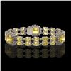 Image 1 : 15.95 ctw Citrine & Diamond Bracelet 14K White Gold - REF-263A6N