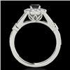 Image 2 : 1.9 ctw Certified VS Black Diamond Solitaire Halo Ring 10k White Gold - REF-64Y4X