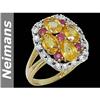 Image 1 : Antique Certified 1.00 ct Ruby & Diamond Ring 14kt Gold