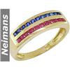 Image 1 : USGL Certified Gem 1.75 ct Ruby & Diamond Ring 14k Gold
