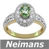 Image 1 : Antique Certified 1.00 ct Peridot & Diamond Ring 14kt