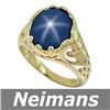 Image 1 : USGL Certified 1.25 ct Sapphire & Diamond Ring 14k Gold
