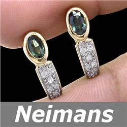 Antique 1.00 ct Yellow Sapphire & Diamond Ring 14k Gold