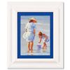 Image 1 : Lucelle Raad, "Mama and Me" Framed Original Acrylic Painting on Board, Hand Sign