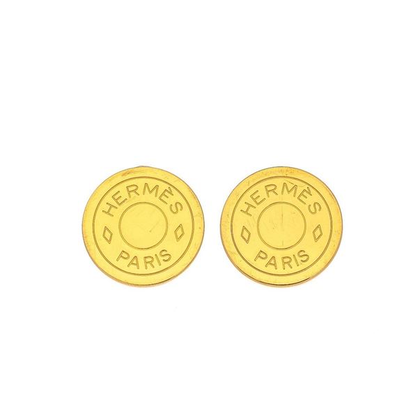 Hermes Gold Clou de Selle Earrings