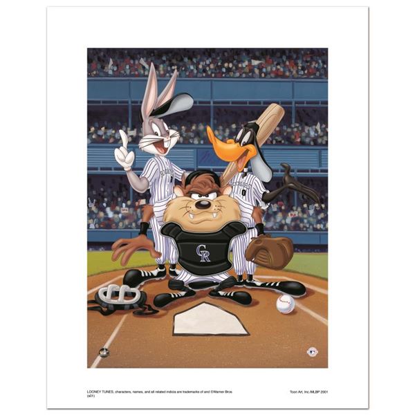 "At the Plate (Rockies)" Numbered Limited Edition Giclee from Warner Bros. with