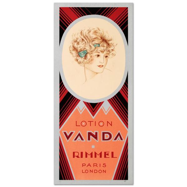 RE Society, "Rimmel-Lotion Vanda" Hand Pulled Lithograph. Includes Letter of Aut