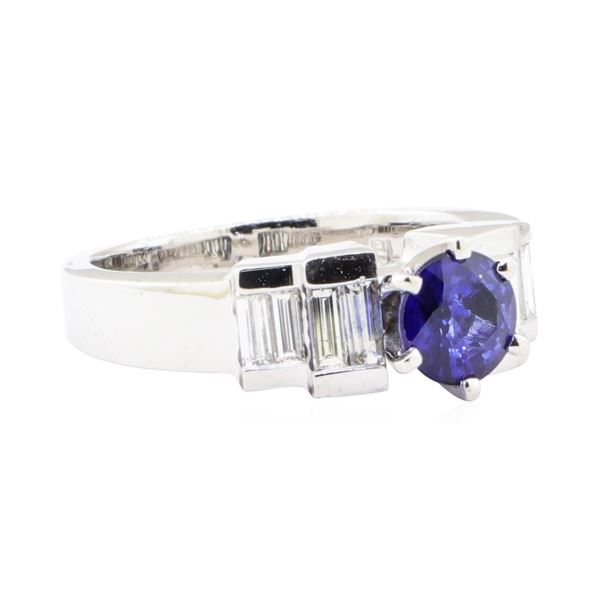 1.50 ctw Sapphire And Diamond Ring - Platinum