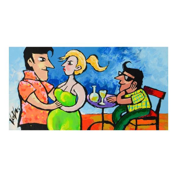 Vova, Original Acrylic Painting on Canvas, Hand Signed with Letter of Authentici