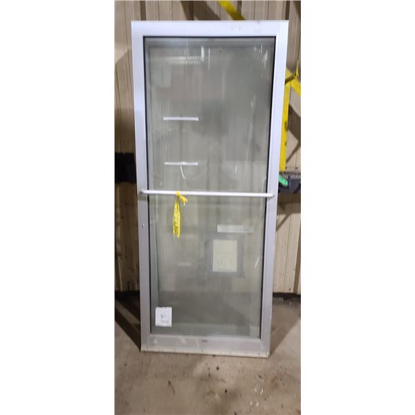 72" DOOR C/W TWO 36" STEEL/GLASS COMMERCIAL DOORS AND FRAM. LOCATED IN FORT MCMURRAY