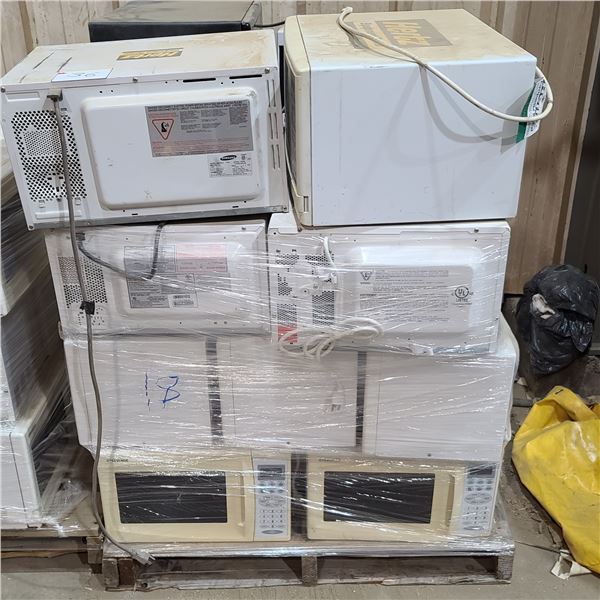 SKIDS OF ASSORTED MICROWAVES - QTY 18 PER SKID- UNTESTED LOCATED IN FORT MCMURRAY