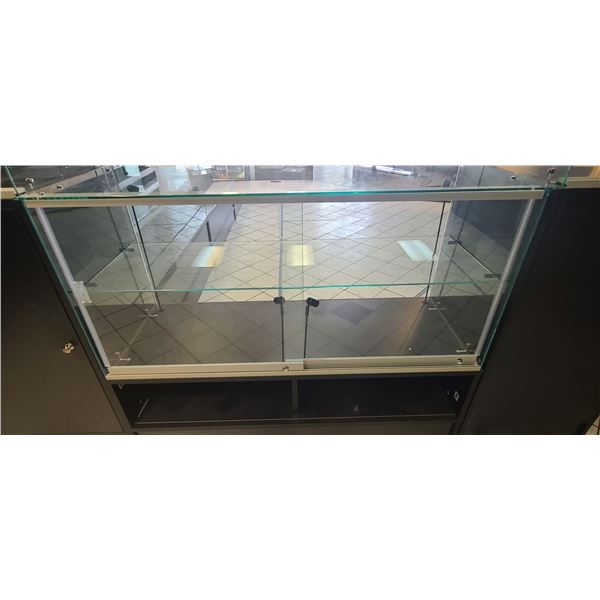 GLASS DISPLAY CASE WITH FOUR INTERNAL LIGHTS